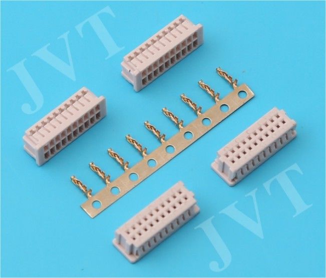 Dual Row  pcb Wire to Board Connector with 20 - 40 Poles 3A AC/DC Rating Current