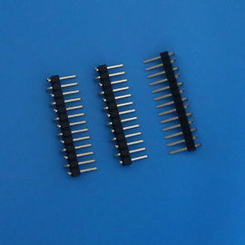 Çin Pitich 2.54mm SMT Pin Header Konnektör, Siyah Renk Tek Sıra Elektrik Pins Konnektörler Distribütör