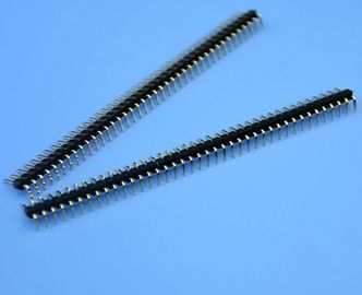 Çin 2.54mm Pitch DIP Tek Sıralı Pin Konektör PCB Konnektör Altın Kaplama 40 Pin Fabrika
